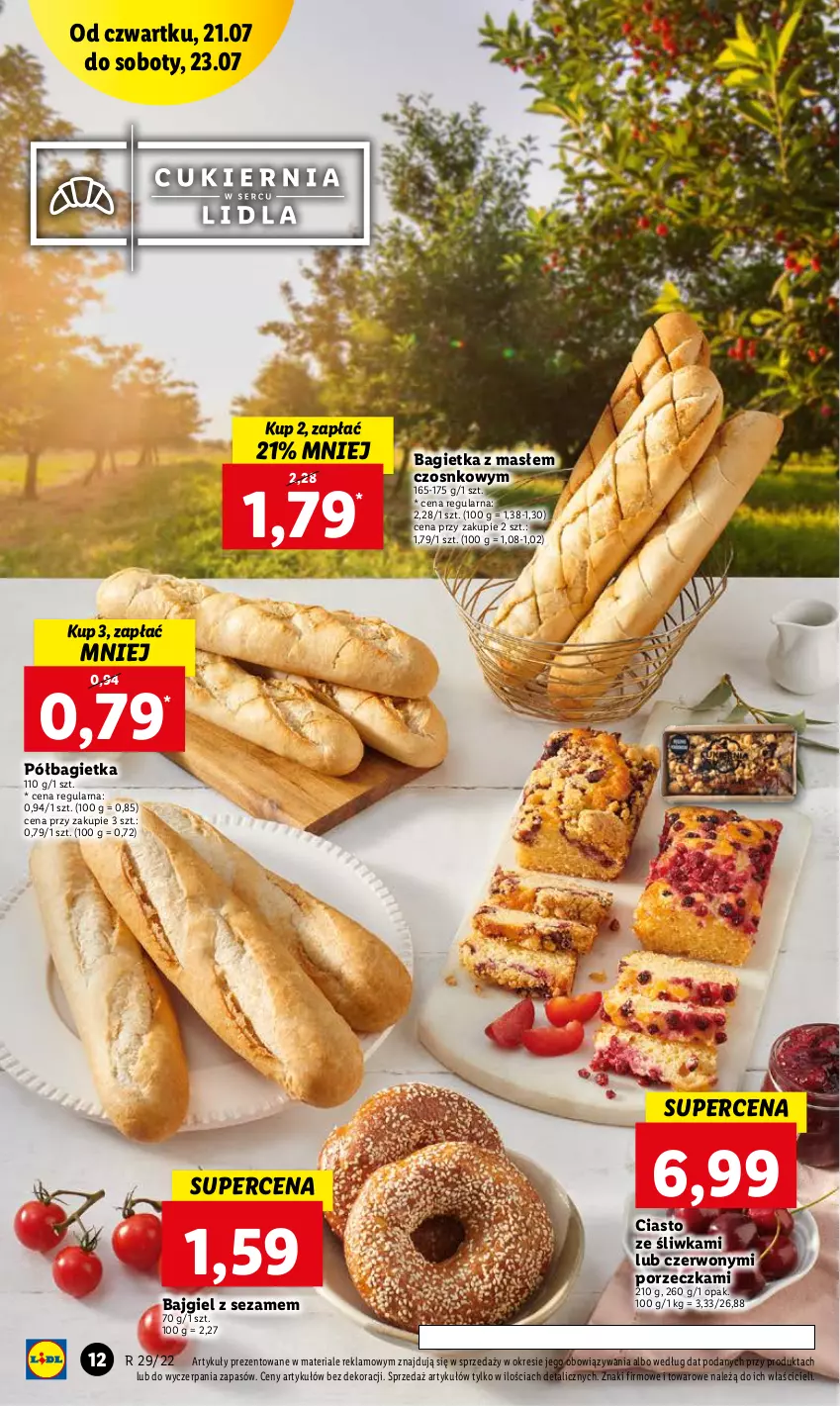 Gazetka promocyjna Lidl - GAZETKA - ważna 21.07 do 23.07.2022 - strona 12 - produkty: Bagietka, Półbagietka, Por, Sezam