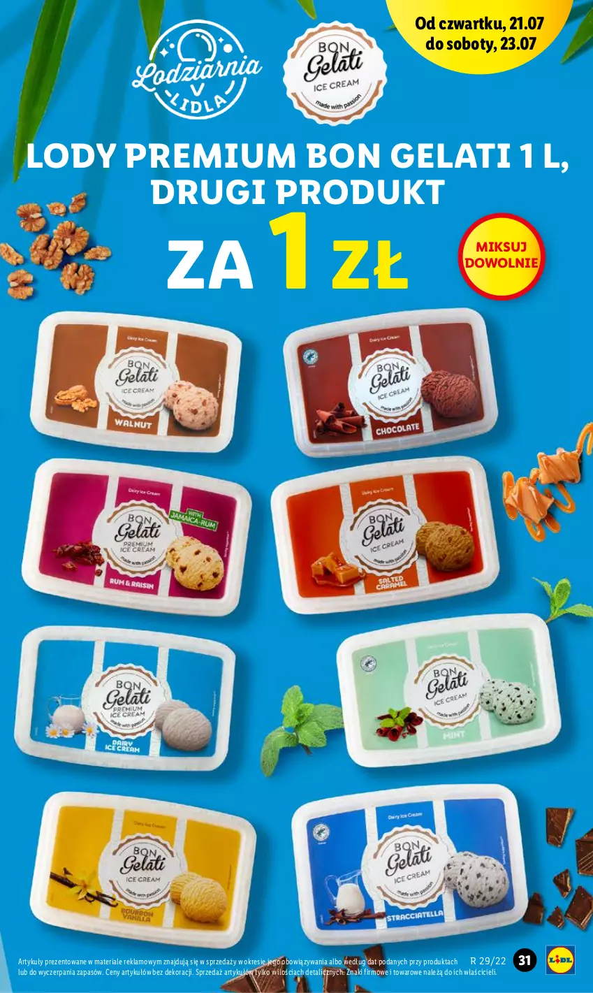 Gazetka promocyjna Lidl - GAZETKA - ważna 21.07 do 23.07.2022 - strona 31 - produkty: Lody