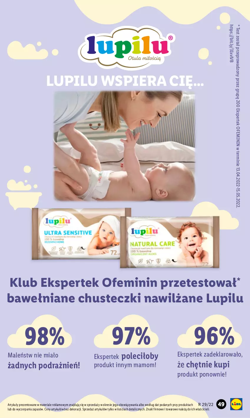 Gazetka promocyjna Lidl - GAZETKA - ważna 21.07 do 23.07.2022 - strona 49 - produkty: Chusteczki