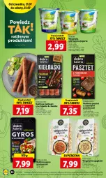 Gazetka promocyjna Lidl - GAZETKA - Gazetka - ważna od 23.07 do 23.07.2022 - strona 28 - produkty: Kurczak, Cheddar, Sos, Jogurt, Pasztet, Spaghetti, Roślinne kiełbaski, Roślinny gyros, Gyros