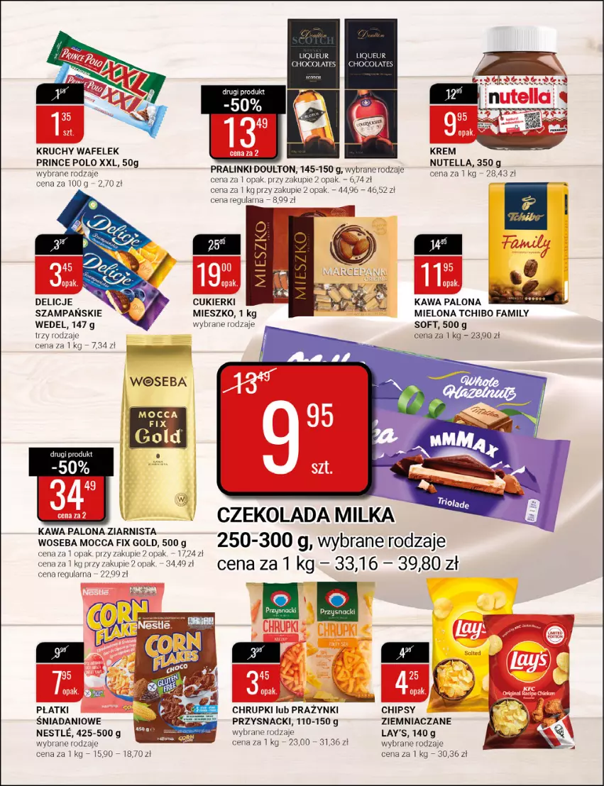 Gazetka promocyjna Bi1 - Walentynki - ważna 09.02 do 15.02.2022 - strona 11 - produkty: Chipsy, Chrupki, Cukier, Cukierki, Czekolada, Danio, Delicje, Fa, Kawa, Milka, Nutella, Prince Polo, Przysnacki, Tchibo, Tchibo Family, Wafelek, Woseba