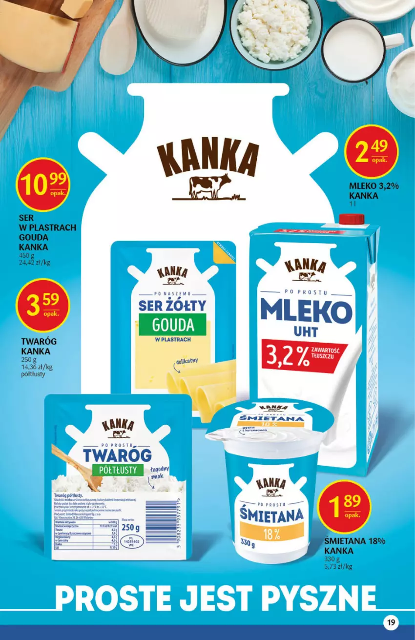 Gazetka promocyjna Delikatesy Centrum - Gazetka Delikatesy Centrum - ważna 30.09 do 06.10.2021 - strona 19 - produkty: Gouda, Mleko, Ser, Twaróg