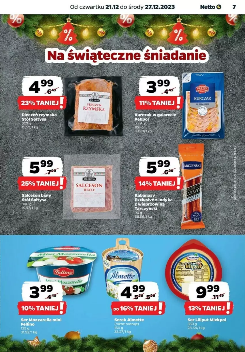 Gazetka promocyjna Netto - ważna 21.12 do 27.12.2023 - strona 23 - produkty: Fa, Mozzarella, Salceson, Ser, Tarczyński