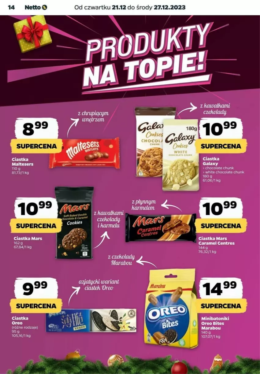 Gazetka promocyjna Netto - ważna 21.12 do 27.12.2023 - strona 6 - produkty: Ciastka, Gala, Mars, Oreo, Ser