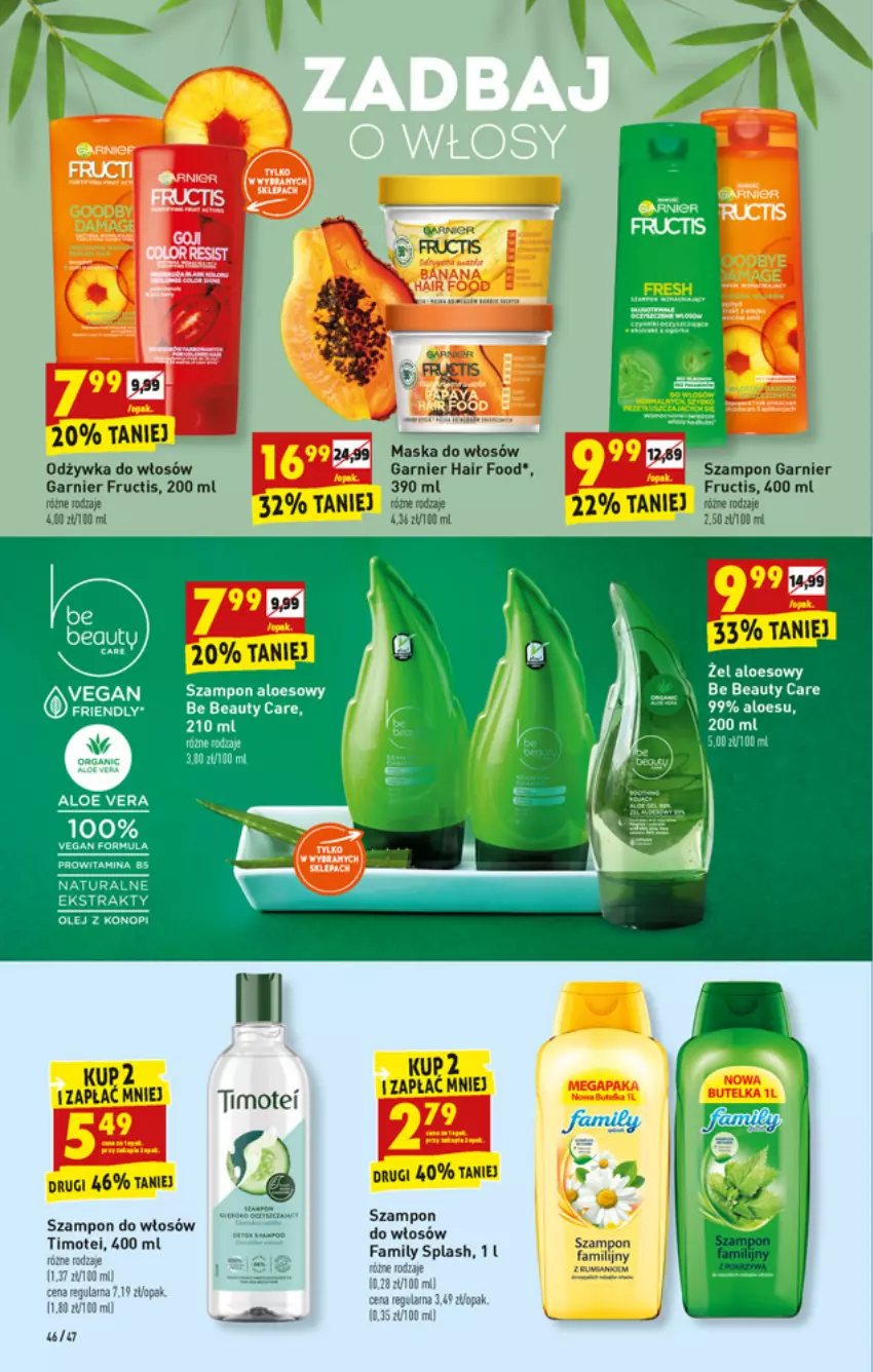 Gazetka promocyjna Biedronka - W tym tygodniu - ważna 06.04 do 10.04.2021 - strona 46 - produkty: Be Be, Fa, Fructis, Garnier, Maska, Maska do włosów, Odżywka, Olej, Szampon