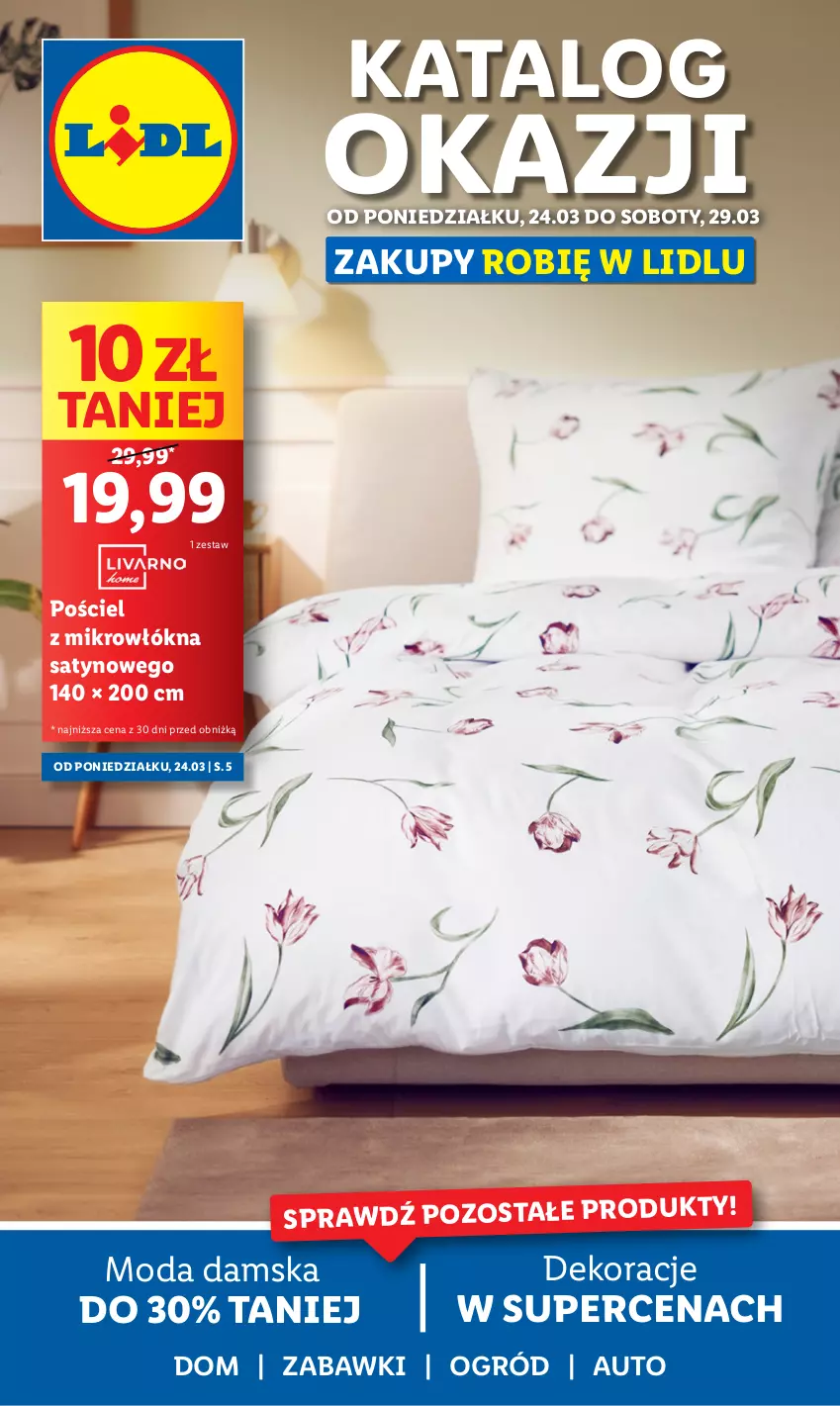 Gazetka promocyjna Lidl - GAZETKA - ważna 24.03 do 29.03.2025 - strona 1 - produkty: Moda, Ogród, Pościel