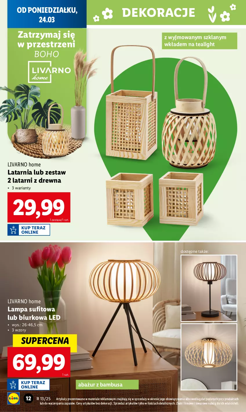 Gazetka promocyjna Lidl - GAZETKA - ważna 24.03 do 29.03.2025 - strona 12 - produkty: Biurko, Ivar, Lampa, Lampa sufitowa, Latarnia