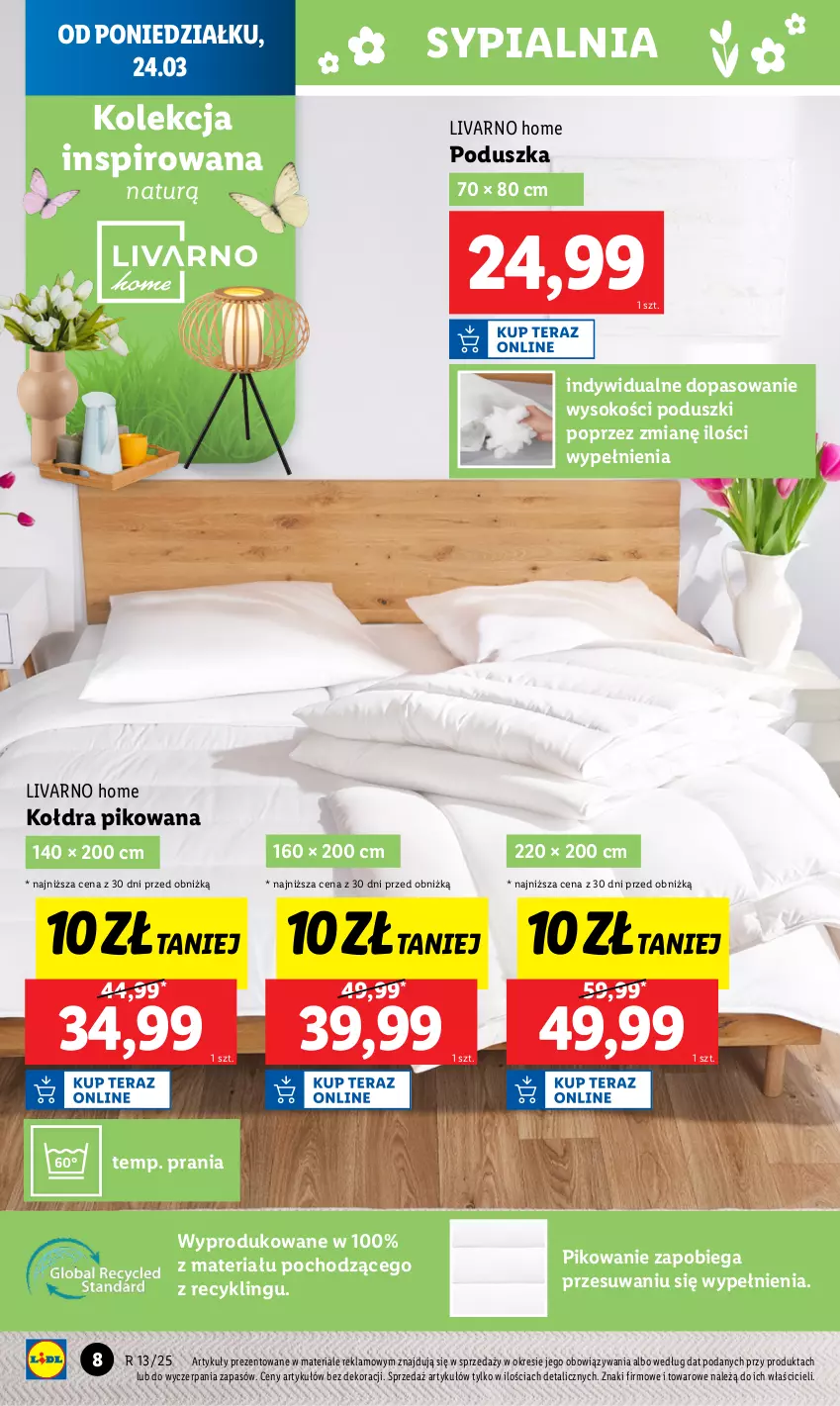 Gazetka promocyjna Lidl - GAZETKA - ważna 24.03 do 29.03.2025 - strona 8 - produkty: Ivar, Kołdra, Poduszka, Sok, Sypialnia