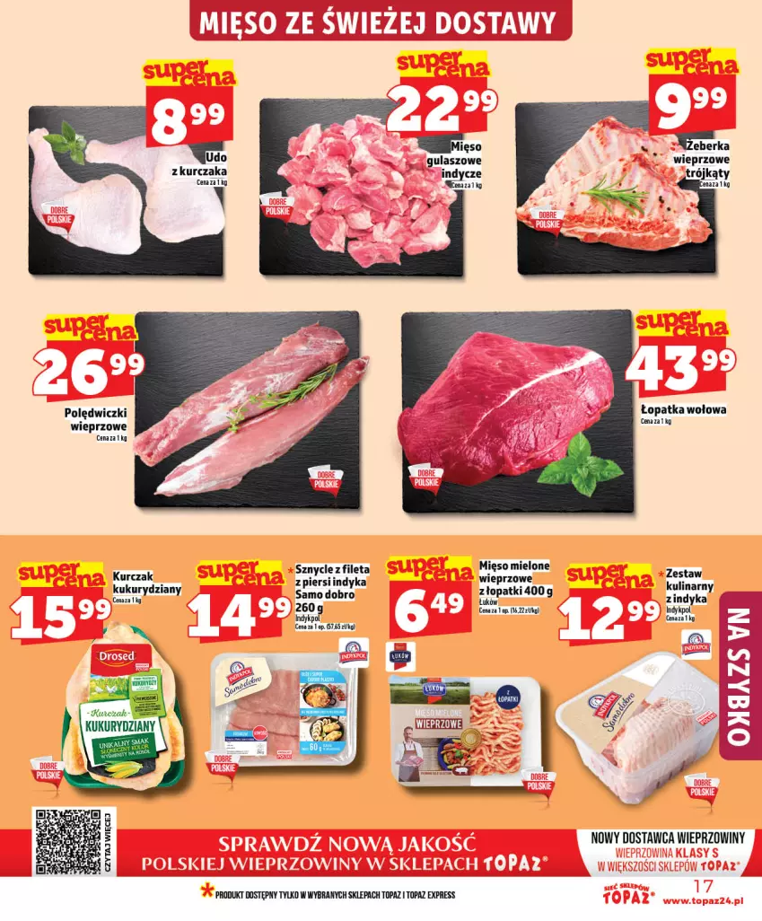 Gazetka promocyjna Topaz - Gazetka - ważna 21.05 do 27.05.2026 - strona 17 - produkty: Kurczak, Mięso, Mięso mielone, Top