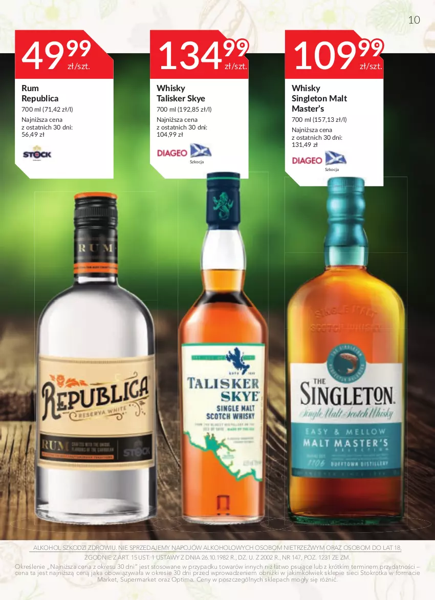 Gazetka promocyjna Stokrotka - Katalog Wielkanocny - ważna 30.03 do 12.04.2023 - strona 10 - produkty: Koc, Optima, Rum, Whisky