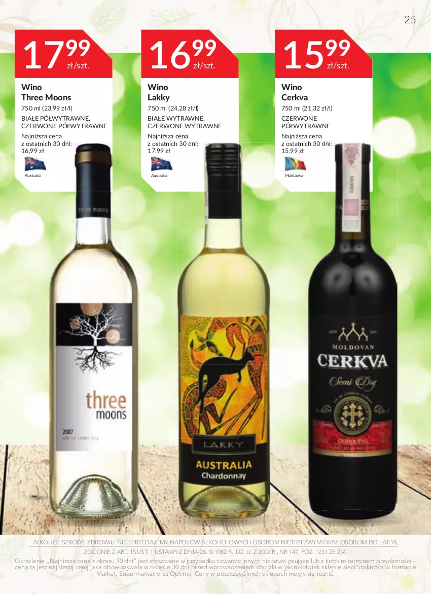 Gazetka promocyjna Stokrotka - Katalog Wielkanocny - ważna 30.03 do 12.04.2023 - strona 25 - produkty: Optima, Wino