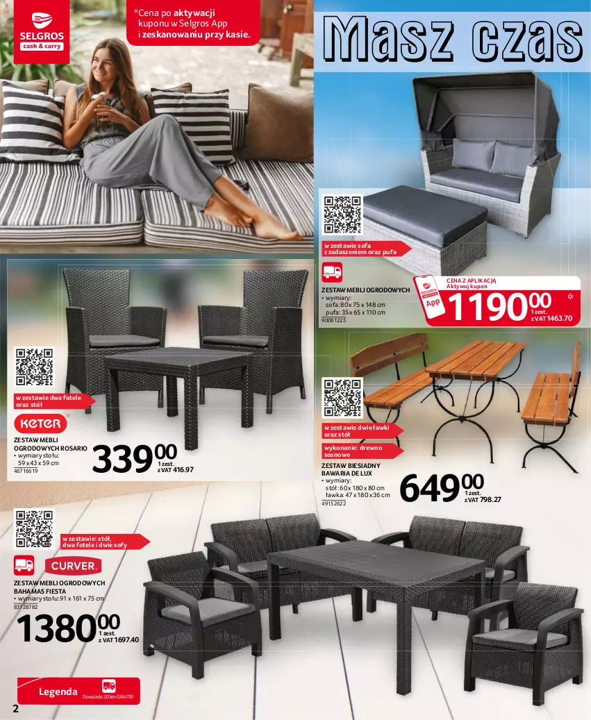 Gazetka promocyjna Selgros - Katalog Wypoczynek - ważna 08.03 do 04.08.2021 - strona 2 - produkty: Fa, Fotel, Gra, Hama, LG, Puf, Sofa, Sos, Stół