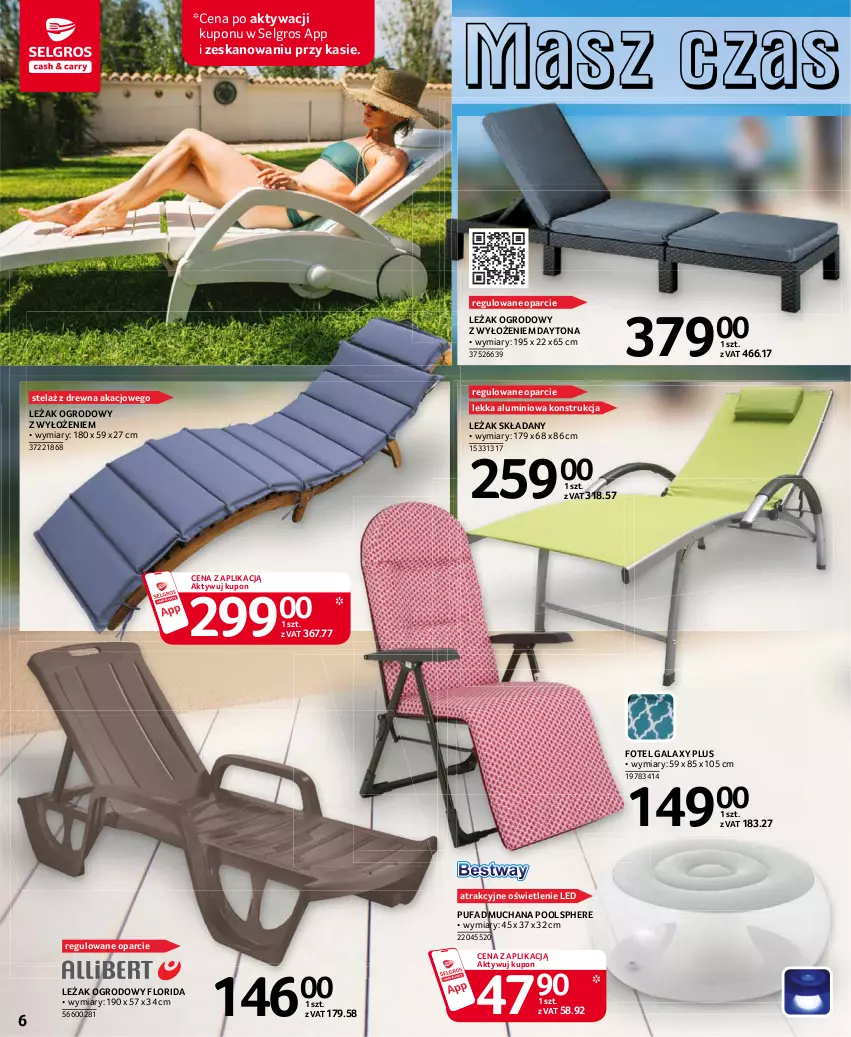 Gazetka promocyjna Selgros - Katalog Wypoczynek - ważna 08.03 do 04.08.2021 - strona 6 - produkty: Fa, Fotel, Gala, LG, Puf