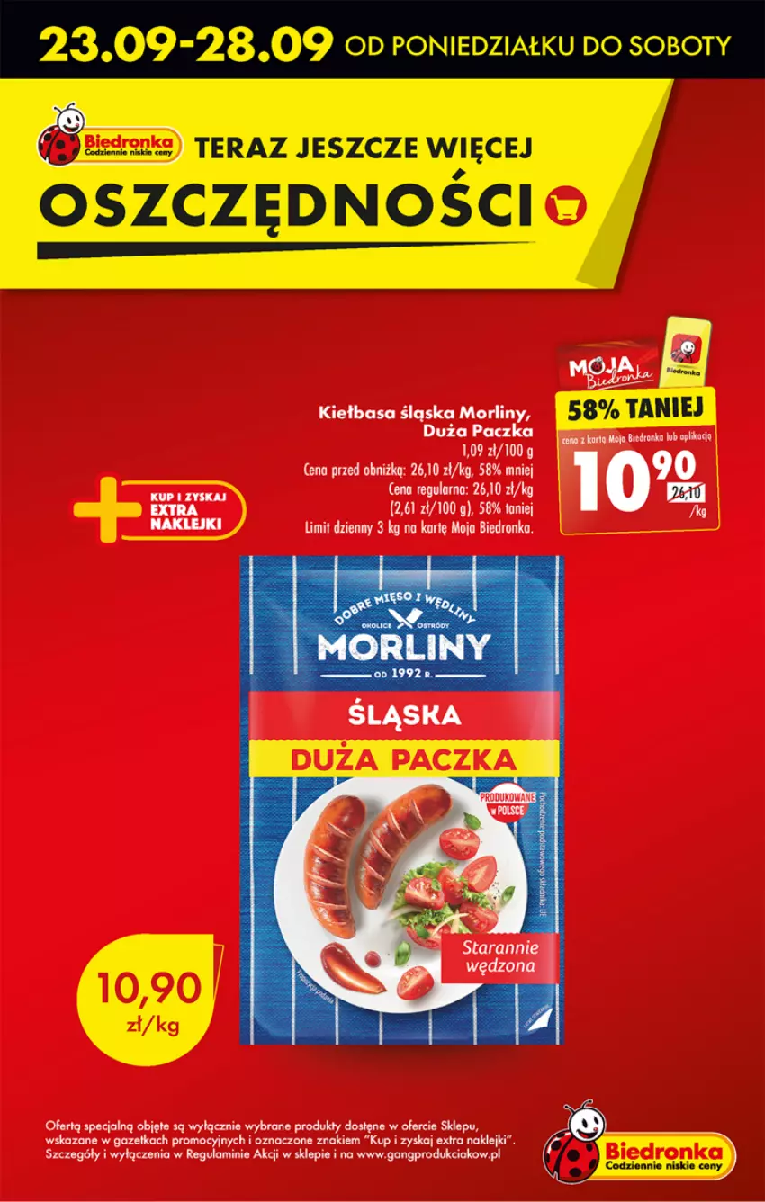 Gazetka promocyjna Biedronka - Od poniedzialku - ważna 26.09 do 02.10.2024 - strona 13 - produkty: Dron, Kiełbasa, Kiełbasa śląska, Klej, Morliny, Tera