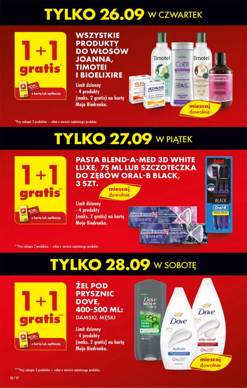 Gazetka promocyjna Biedronka - Od poniedzialku - ważna 26.09 do 02.10.2024 - strona 22 - produkty: Blend-a-Med, Dove, Dron, Gra, Joanna, Lack, Szczoteczka, Szczoteczka do zębów