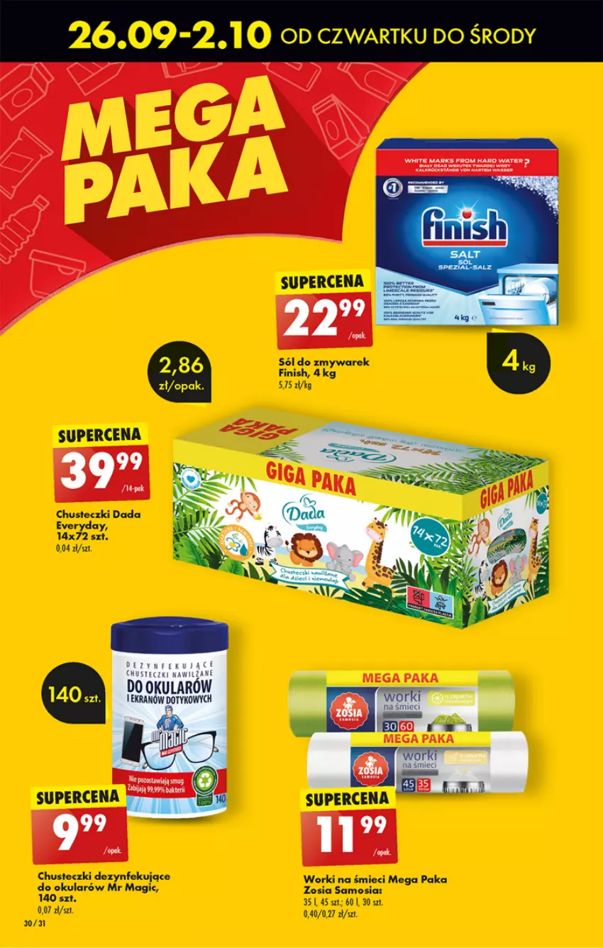 Gazetka promocyjna Biedronka - Od poniedzialku - ważna 26.09 do 02.10.2024 - strona 42 - produkty: Chusteczki, Dada, Feta, Finish