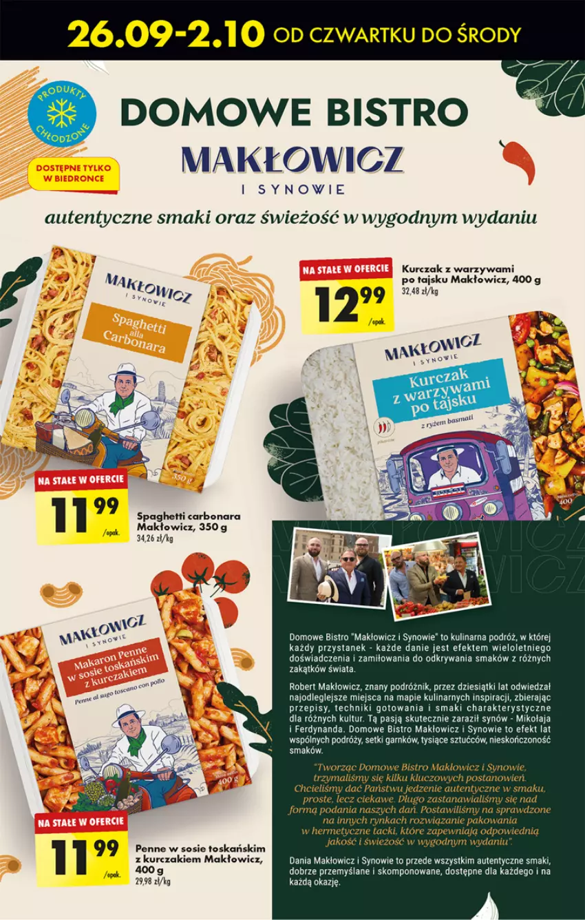 Gazetka promocyjna Biedronka - Od poniedzialku - ważna 26.09 do 02.10.2024 - strona 53 - produkty: Kurczak, Penne, Sos, Spaghetti, Warzywa