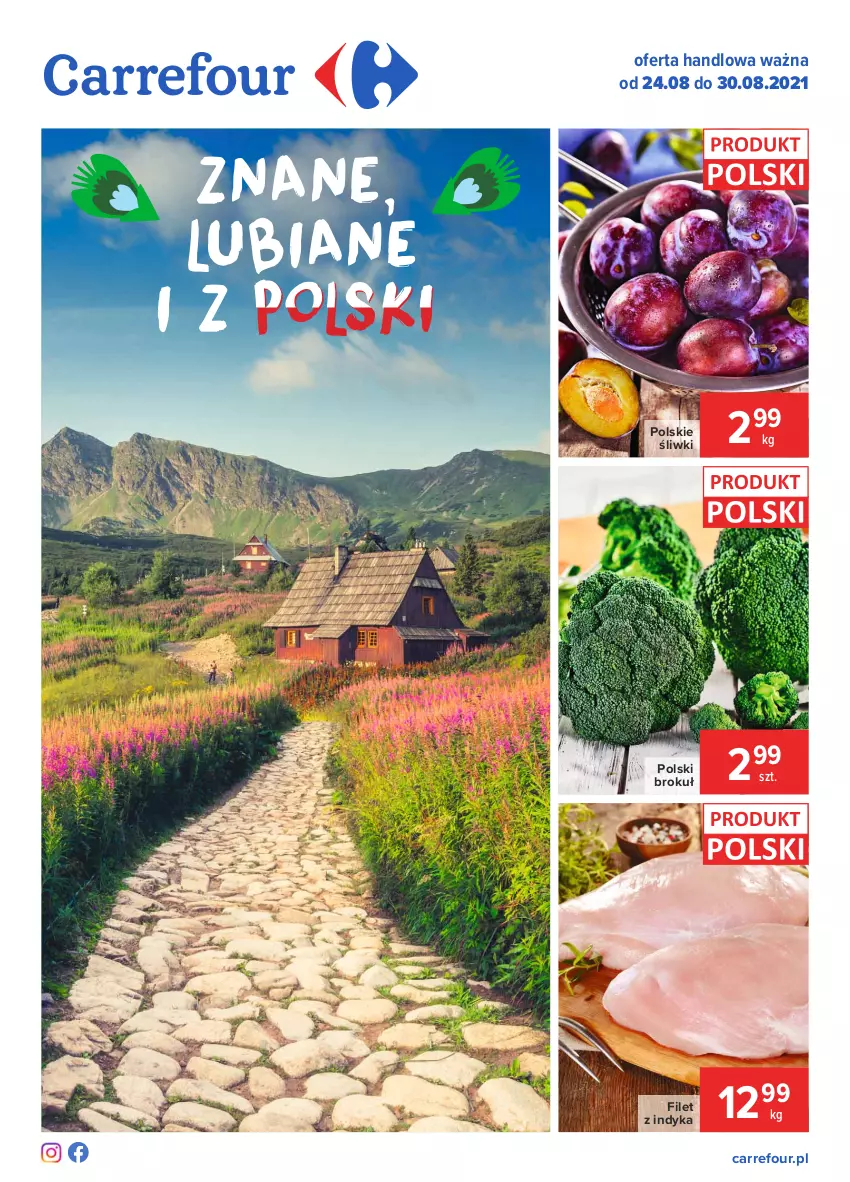 Gazetka promocyjna Carrefour - Gazetka Znane, lubiane i z Polski - ważna 23.08 do 30.08.2021 - strona 1