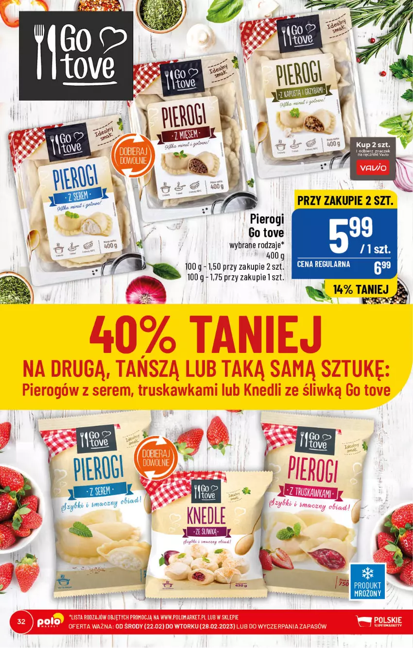 Gazetka promocyjna PoloMarket - Gazetka pomocyjna - ważna 22.02 do 28.02.2022 - strona 32 - produkty: Pierogi, Ręcznik