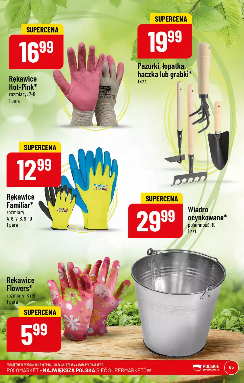 Gazetka promocyjna PoloMarket - Gazetka pomocyjna - ważna 22.02 do 28.02.2022 - strona 65 - produkty: Cynk, Fa, Gra, Rękawice, Wiadro