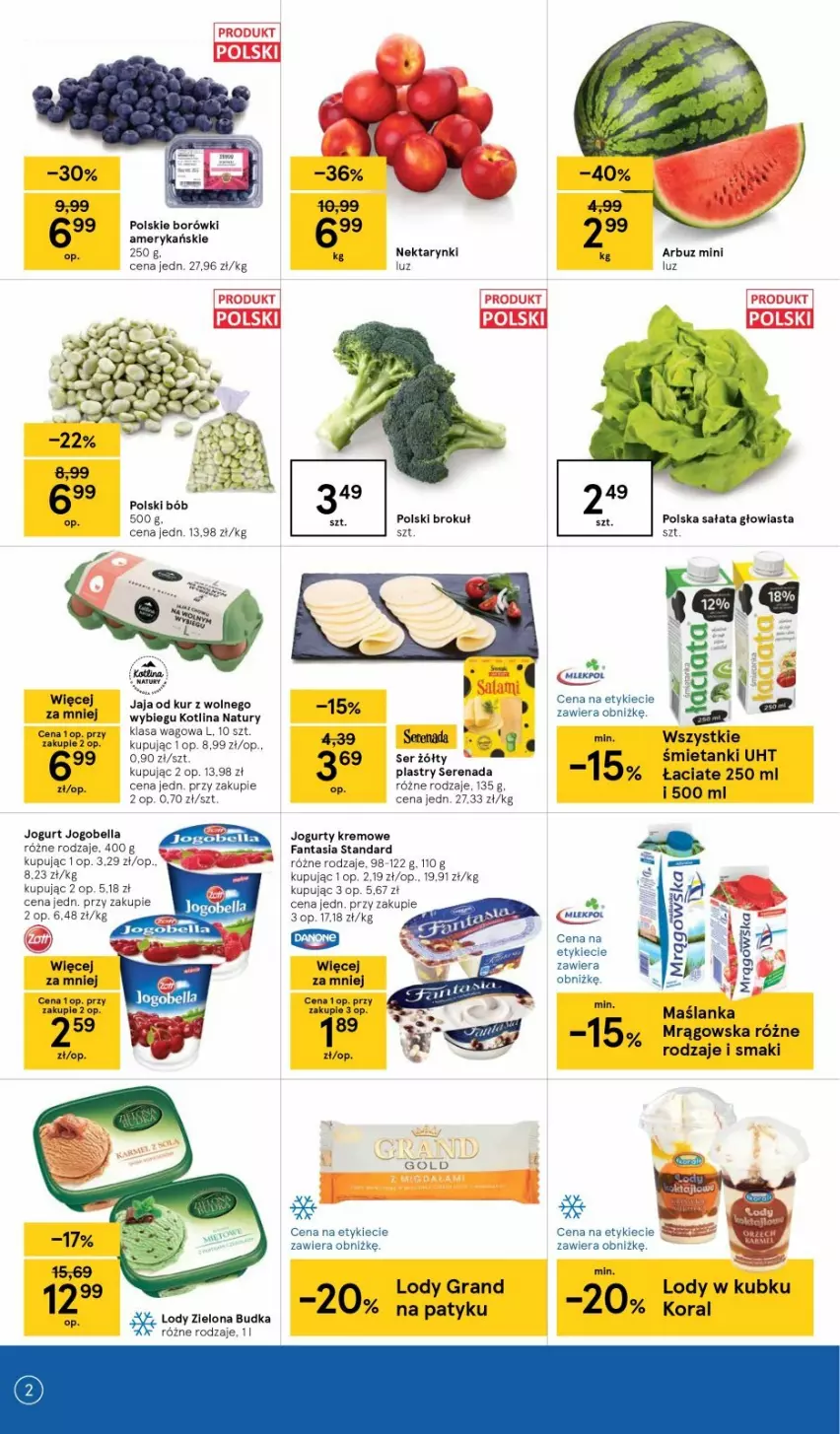 Gazetka promocyjna Tesco - Tesco gazetka - przyszły tydzień - ważna 22.07 do 28.07.2021 - strona 2 - produkty: Arbuz, Bell, Bella, Fa, Fanta, Gra, Inka, Jogobella, Jogurt, Kotlin, Lody, Nektar, Ser, Top, Zielona Budka