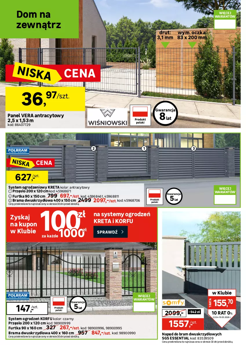 Gazetka promocyjna Leroy Merlin - Gazetka Leroy Merlin - ważna 22.04 do 19.05.2026 - strona 12 - produkty: Drzwi, Drzwi wejściowe, Gra, Grafika, Kret, Lampa, Por, Rama, Ser, Słupek, Somat, Sport, Tran