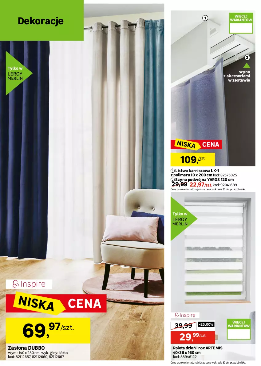 Gazetka promocyjna Leroy Merlin - Gazetka Leroy Merlin - ważna 22.04 do 19.05.2026 - strona 16 - produkty: Beckers, Designer Colour, Emulsja, Fa, Farba akrylowa, Farba lateksowa, Gra, Karnisz, Listwa, Luxens, Por, Roleta, Ser, Szal, Szyna, Zasłona