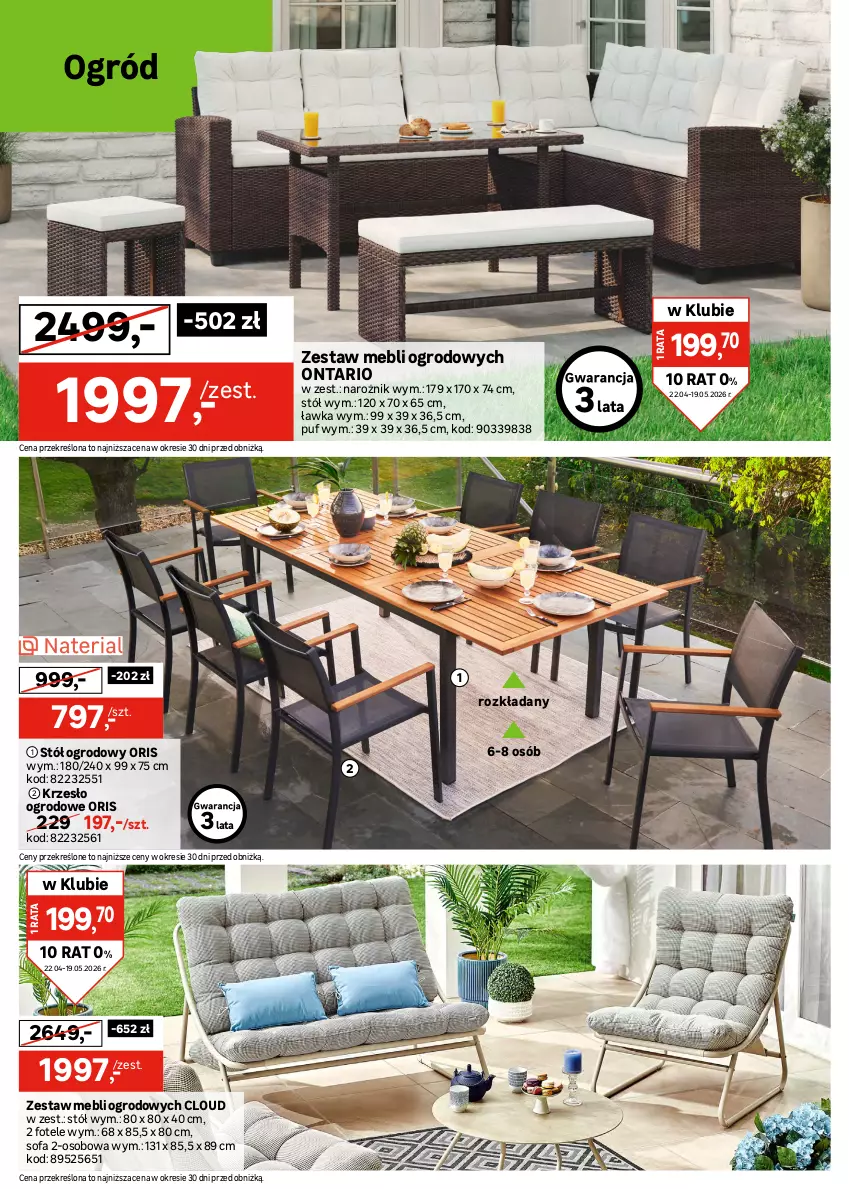 Gazetka promocyjna Leroy Merlin - Gazetka Leroy Merlin - ważna 22.04 do 19.05.2026 - strona 2 - produkty: Fa, Fotel, Gra, Grafika, Grill, Krzesło, Krzesło ogrodowe, Meble, Narożnik, Ogród, Ontario, Puf, Sofa, Sofa 2-osobowa, Stół, Szyny
