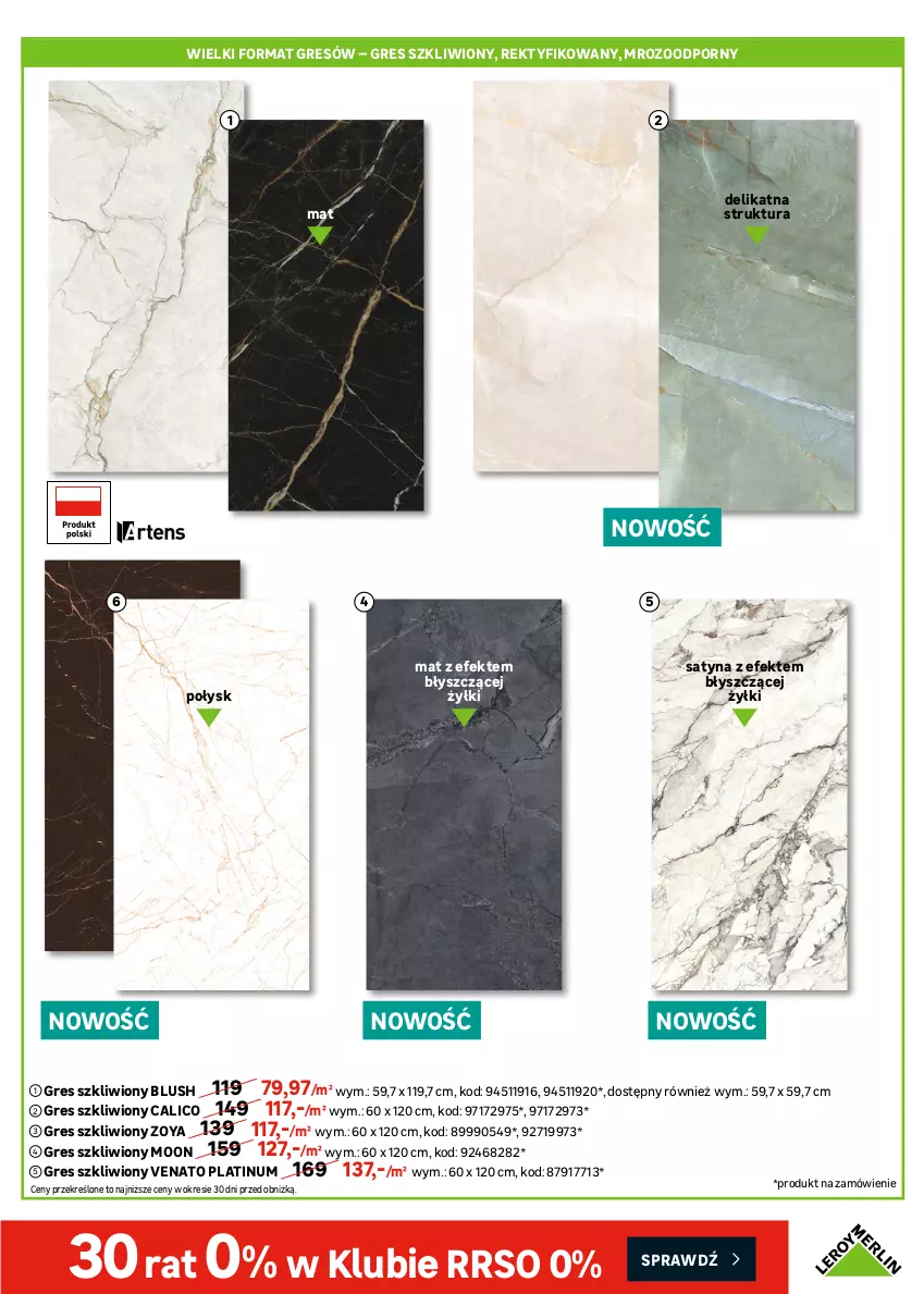 Gazetka promocyjna Leroy Merlin - Gazetka Leroy Merlin - ważna 22.04 do 19.05.2026 - strona 29 - produkty: Glazura, Gres, Gres szkliwiony, Lazur, Por