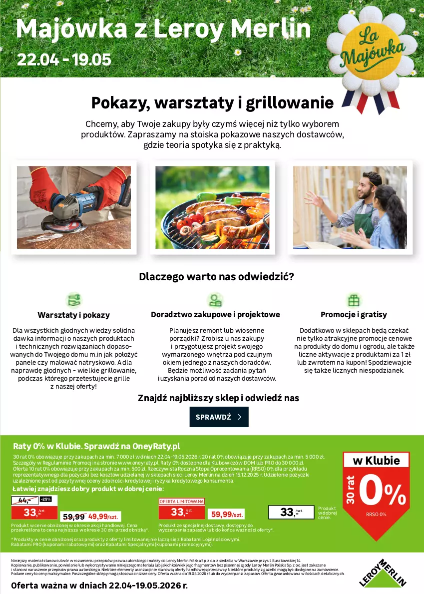 Gazetka promocyjna Leroy Merlin - Gazetka Leroy Merlin - ważna 22.04 do 19.05.2026 - strona 45 - produkty: Fa, Gra, Grill, JBL, Kosz, O nas, Płyta, Płyta gipsowa, Płyta osb, Por, Sprzedawcy, Top, Wełna