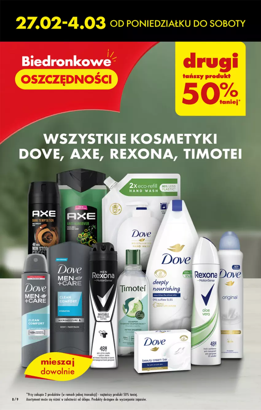 Gazetka promocyjna Biedronka - ważna 27.02 do 04.03.2023 - strona 8 - produkty: Dove, Dron, Rama, Rexona