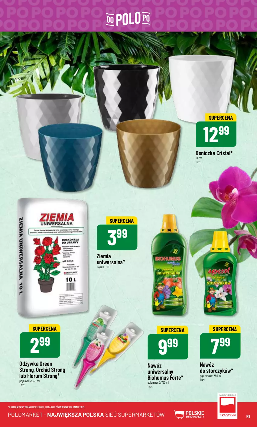 Gazetka promocyjna PoloMarket - Gazetka pomocyjna - ważna 24.01 do 30.01.2024 - strona 51 - produkty: Biohumus, Mus, Nawóz, Odżywka, Rum, Storczyk