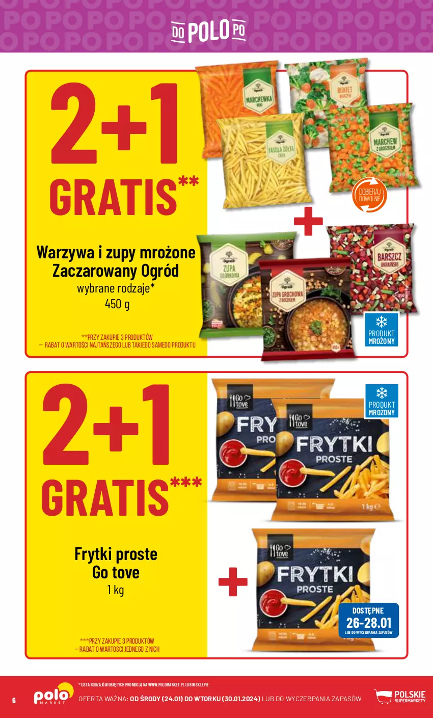 Gazetka promocyjna PoloMarket - Gazetka pomocyjna - ważna 24.01 do 30.01.2024 - strona 6 - produkty: Frytki, Gra, Ogród, Warzywa