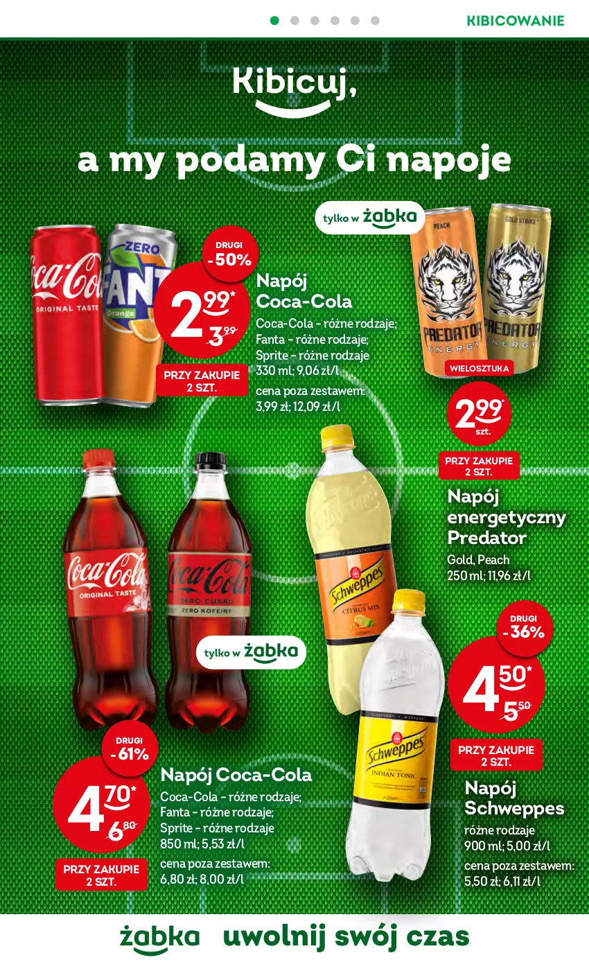 Gazetka promocyjna Żabka - ważna 16.11 do 22.11.2022 - strona 8 - produkty: BIC, Coca-Cola, Fa, Fanta, Napój, Napój energetyczny, Napoje, Schweppes, Sprite