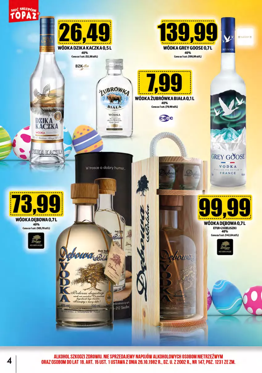 Gazetka promocyjna Topaz - Gazetka - ważna 01.03 do 31.03.2024 - strona 4 - produkty: Kaczka, Rum, Wódka