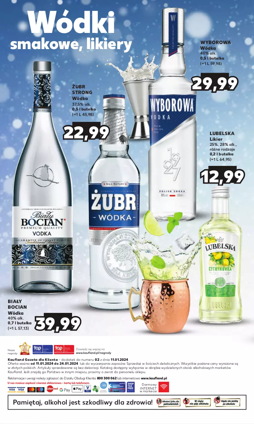 Gazetka promocyjna Kaufland - Barek Kauflandu - ważna 11.01 do 24.01.2024 - strona 16 - produkty: Biały Bocian, Likier, Mięta, Wagi, Wódka, Wyborowa