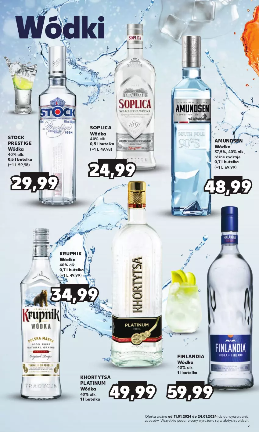 Gazetka promocyjna Kaufland - Barek Kauflandu - ważna 11.01 do 24.01.2024 - strona 2 - produkty: Amundsen, Finlandia, Krupnik, Soplica, Stock, Wódka