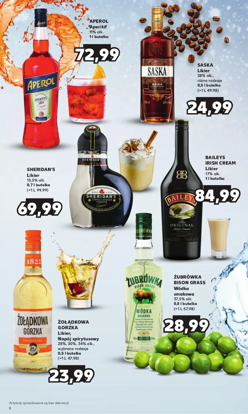 Gazetka promocyjna Kaufland - Barek Kauflandu - ważna 11.01 do 24.01.2024 - strona 3 - produkty: Aperol, Gra, Likier, Napój, Saska, Wódka