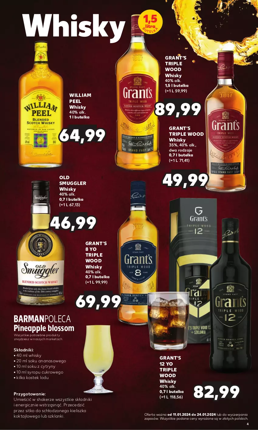 Gazetka promocyjna Kaufland - Barek Kauflandu - ważna 11.01 do 24.01.2024 - strona 4 - produkty: Ananas, Cytryny, Gra, Lanki, Sitko, Sok, Stek, Syrop, Whisky