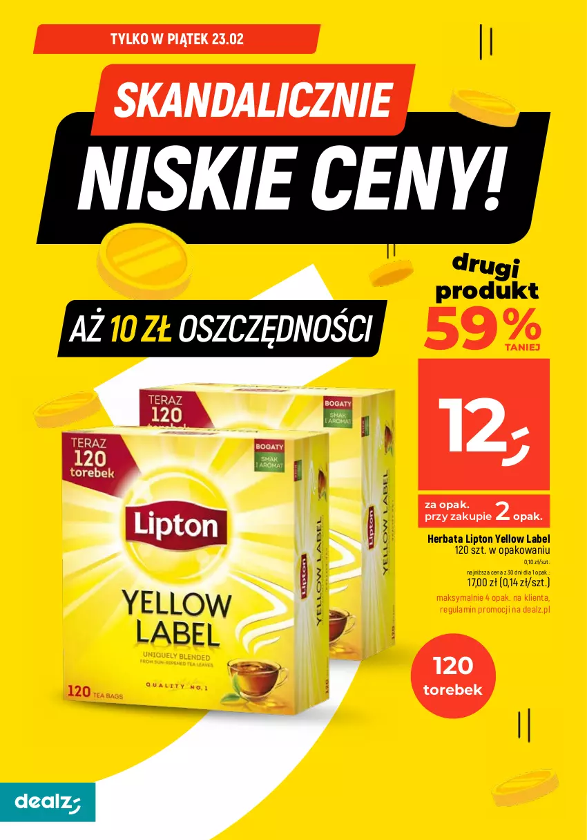 Gazetka promocyjna Dealz - MAKE A DEALZ - ważna 22.02 do 28.02.2024 - strona 4 - produkty: Finish, Herbata, Lipton, Tablet, Tabletki do zmywarki, Zmywarki