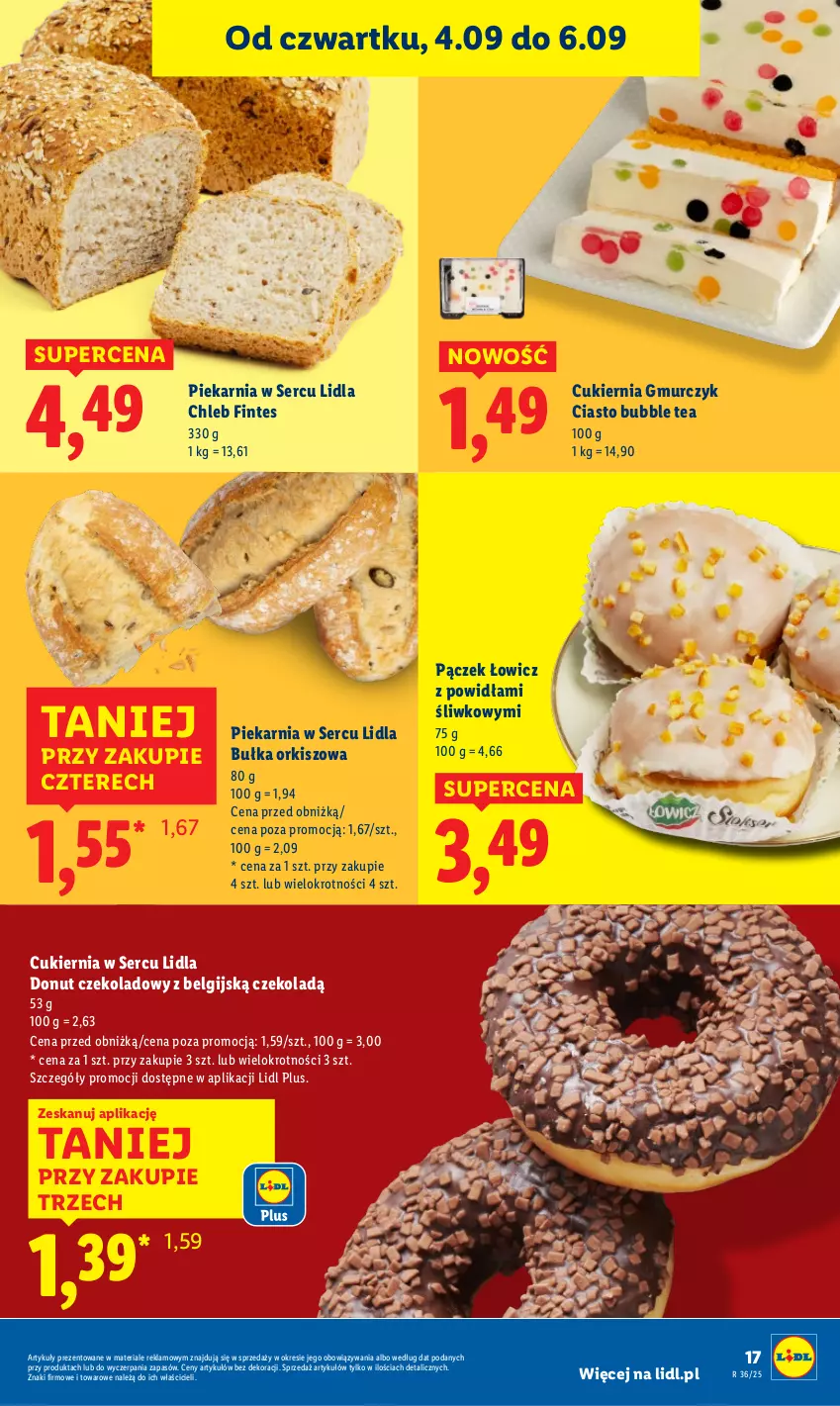 Gazetka promocyjna Lidl - GAZETKA - ważna 04.09 do 06.09.2025 - strona 25 - produkty: Bułka, Chleb, Cukier, Donut, LG, Pączek, Ser