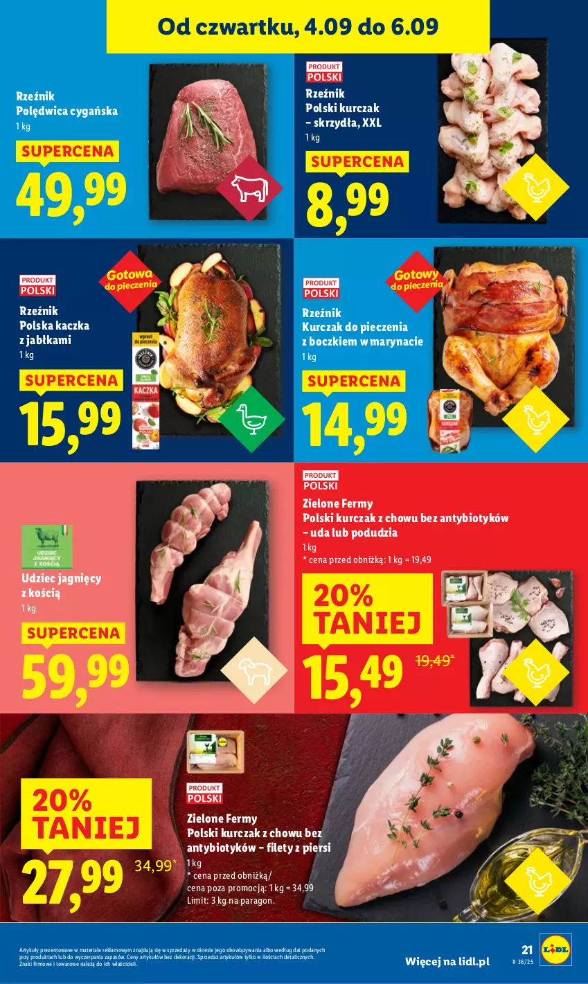 Gazetka promocyjna Lidl - GAZETKA - ważna 04.09 do 06.09.2025 - strona 29 - produkty: Jabłka, Kaczka, Kurczak, Piec, Polędwica