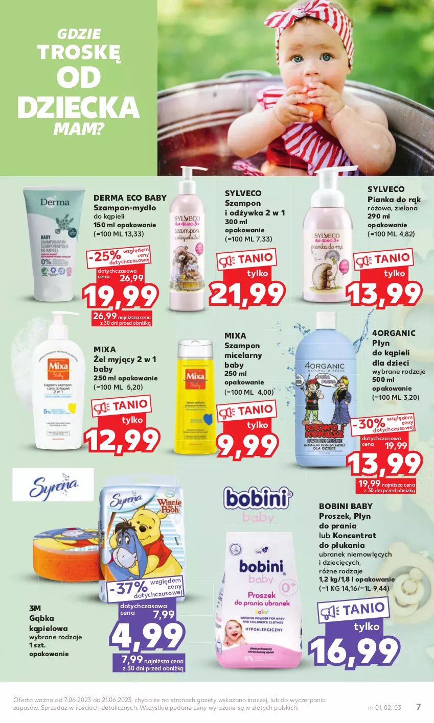 Gazetka promocyjna Kaufland - Kaufland - ważna 07.06 do 21.06.2023 - strona 7 - produkty: Dzieci, Mixa, Mydło, Odżywka, Płyn do kąpieli, Płyn do prania, Szampon