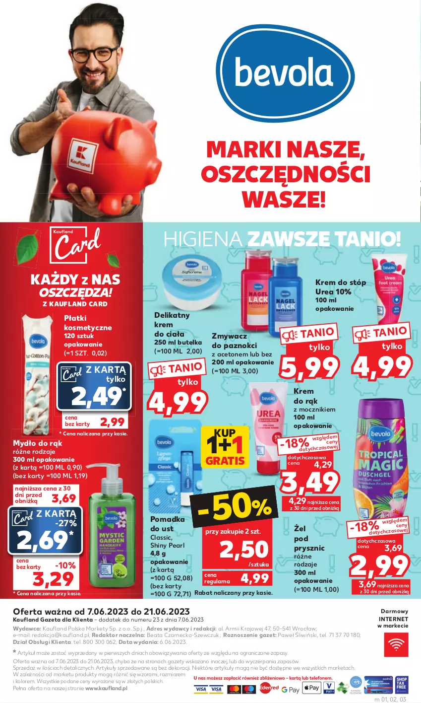 Gazetka promocyjna Kaufland - Kaufland - ważna 07.06 do 21.06.2023 - strona 8 - produkty: Dres, Gra, Krem do ciała, Krem do rąk, Krem do stóp, Mydło, Płatki kosmetyczne, Zmywacz do paznokci