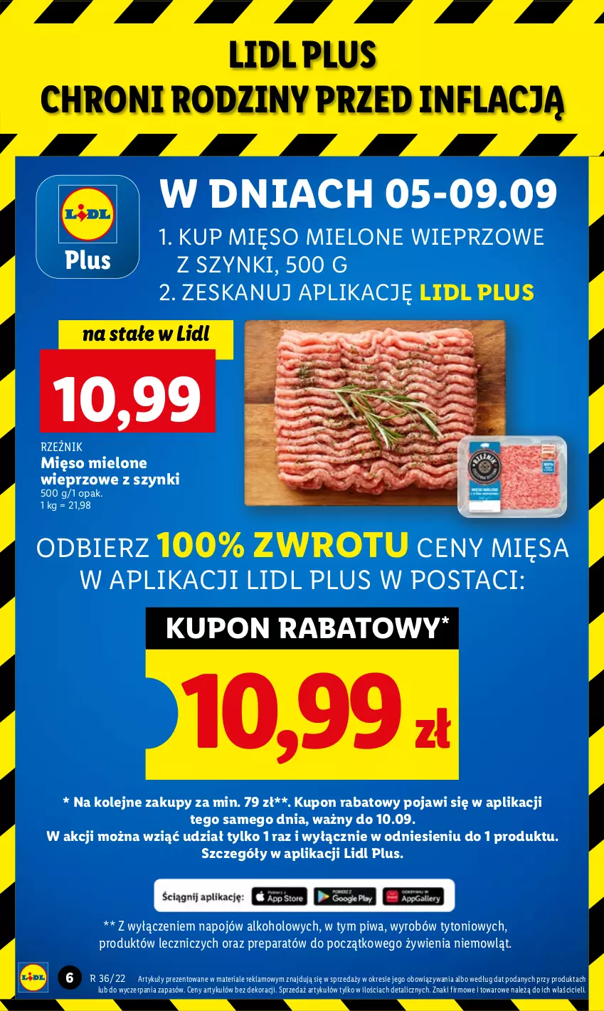 Gazetka promocyjna Lidl - GAZETKA - ważna 08.09 do 10.09.2022 - strona 6 - produkty: Mięso, Mięso mielone, Olej, Piwa, Znicz