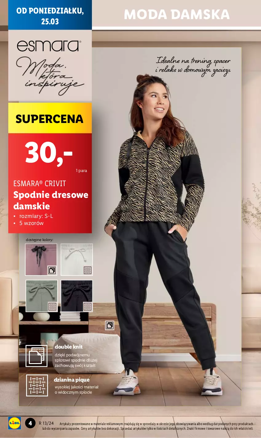 Gazetka promocyjna Lidl - GAZETKA - ważna 25.03 do 30.03.2024 - strona 14 - produkty: Acer, Dres, Moda, Sok, Spodnie, Spodnie dresowe