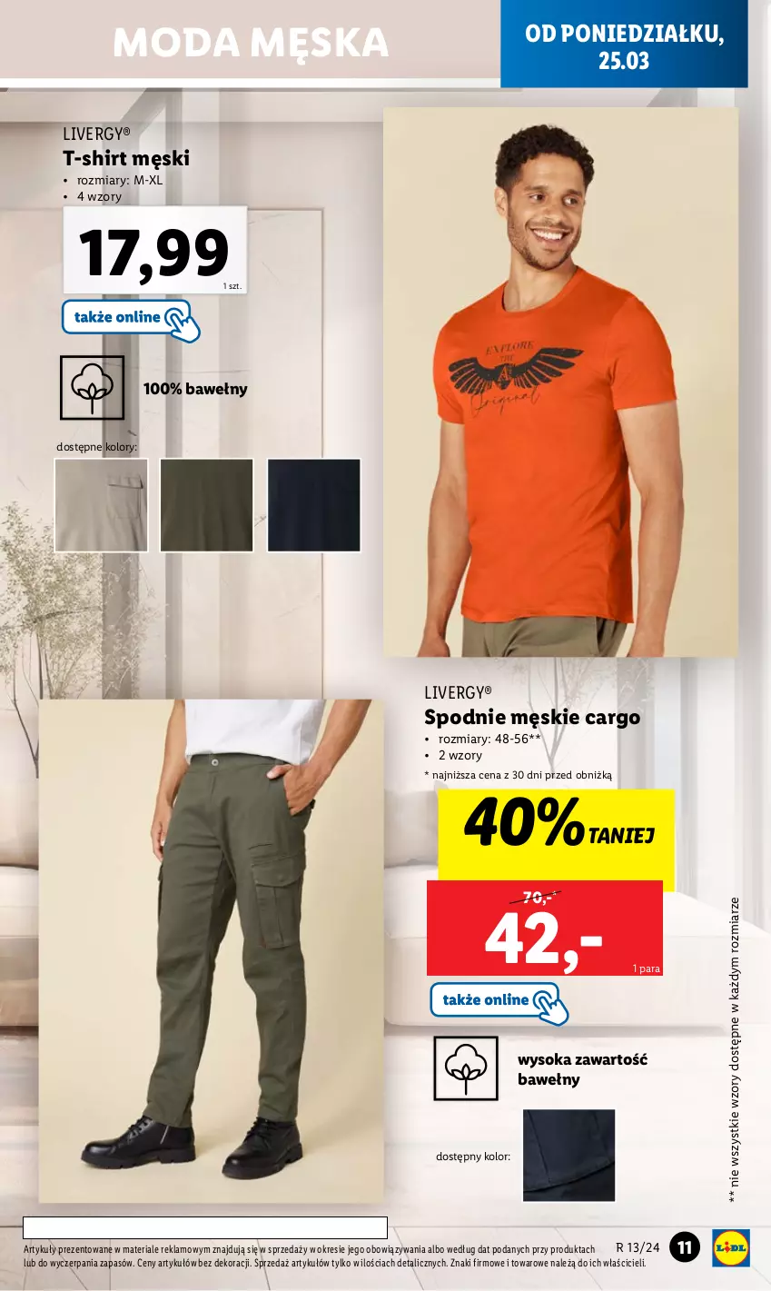 Gazetka promocyjna Lidl - GAZETKA - ważna 25.03 do 30.03.2024 - strona 21 - produkty: Moda, Sok, Spodnie, T-shirt