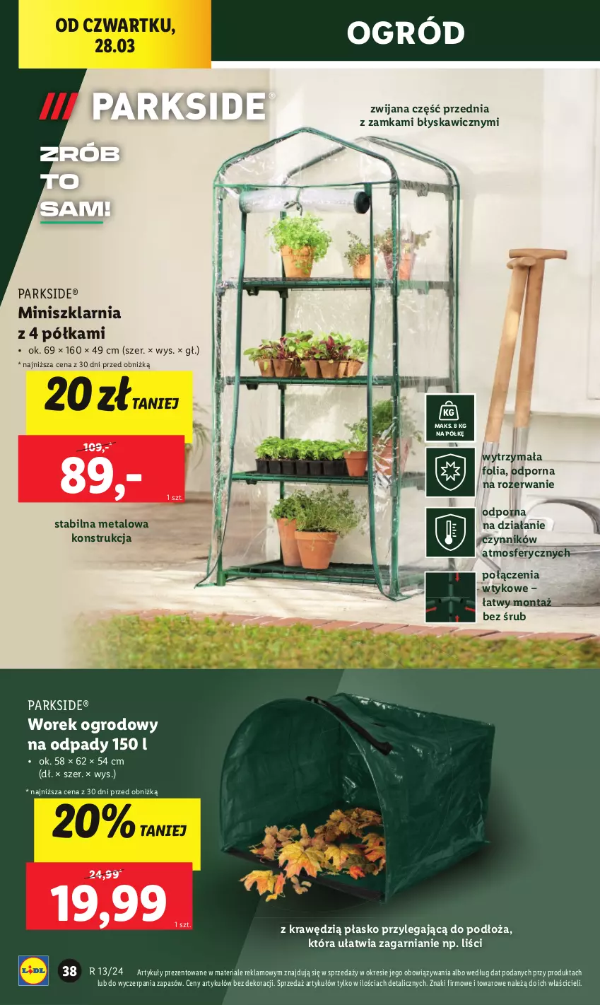 Gazetka promocyjna Lidl - GAZETKA - ważna 25.03 do 30.03.2024 - strona 50 - produkty: Ogród, Parkside, Półka, Por