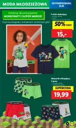 Gazetka promocyjna Lidl - GAZETKA - Gazetka - ważna od 30.03 do 30.03.2024 - strona 25 - produkty: Minecraft, Ser, T-shirt, Tera, Moda, Dzieci, Bokserki