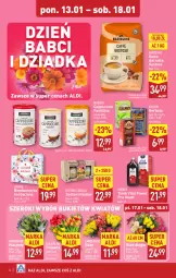 Gazetka promocyjna Aldi - Pełna oferta - Gazetka - ważna od 18.01 do 18.01.2025 - strona 14 - produkty: Hiacynt, Kawa ziarnista, Tulipan, Kawa, Tonik, Bukiet, Cappuccino, Herbata, Fa